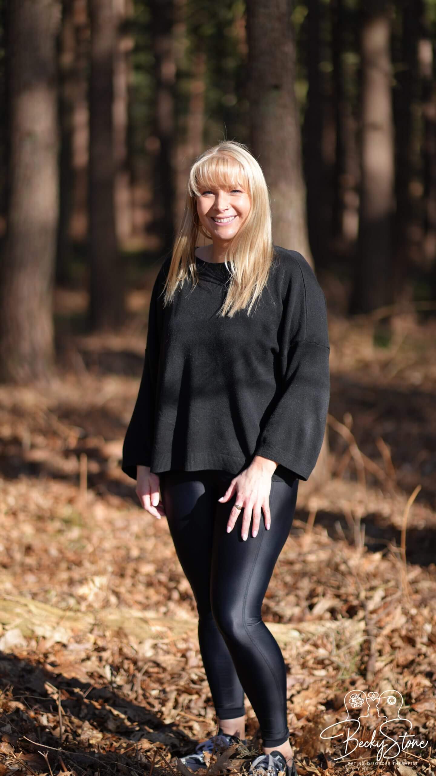 Blog Upload – The Impact of Personal Trainers on Eating Disorder Recovery Becky Stone selecting images for a blog post on how personal trainers, gym culture, and fitness influencers can harm eating disorder recovery through unsustainable weight loss advice.