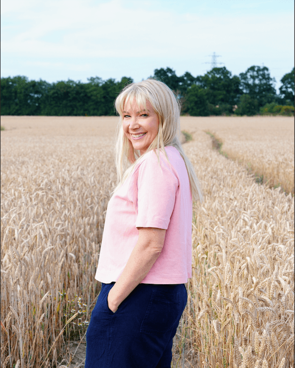 Becky Stone, BACP counsellor, standing outdoors in Canterbury for Walk and Talk Therapy.